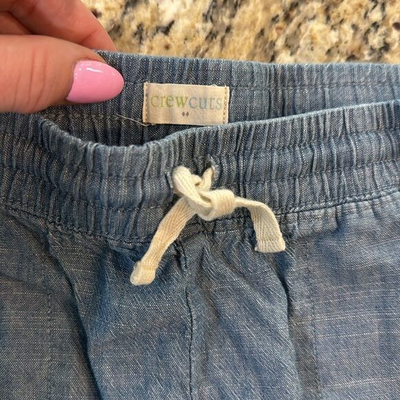 Crewcuts Blue Jean chambray Shorts Elastic Waist kids size 10 - Picture 2 of 6